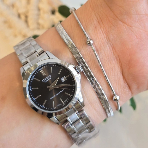  استایل ساعت مچی زنانه طرح کاسیو (Casio) مدل صفحه گرد 