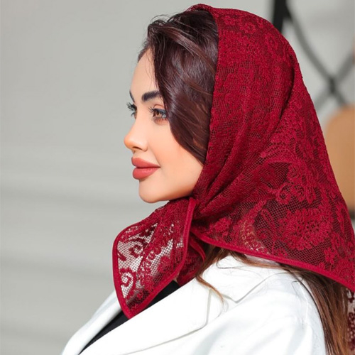  مینی اسکارف دانتل قرمز 
