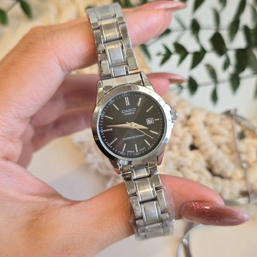  ساعت مچی زنانه طرح کاسیو (Casio) مدل صفحه گرد 